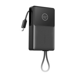 Power Bank Mobile Joyroom Mini 22.5W Retractable Cable 10000Mah JR-PR1 Black